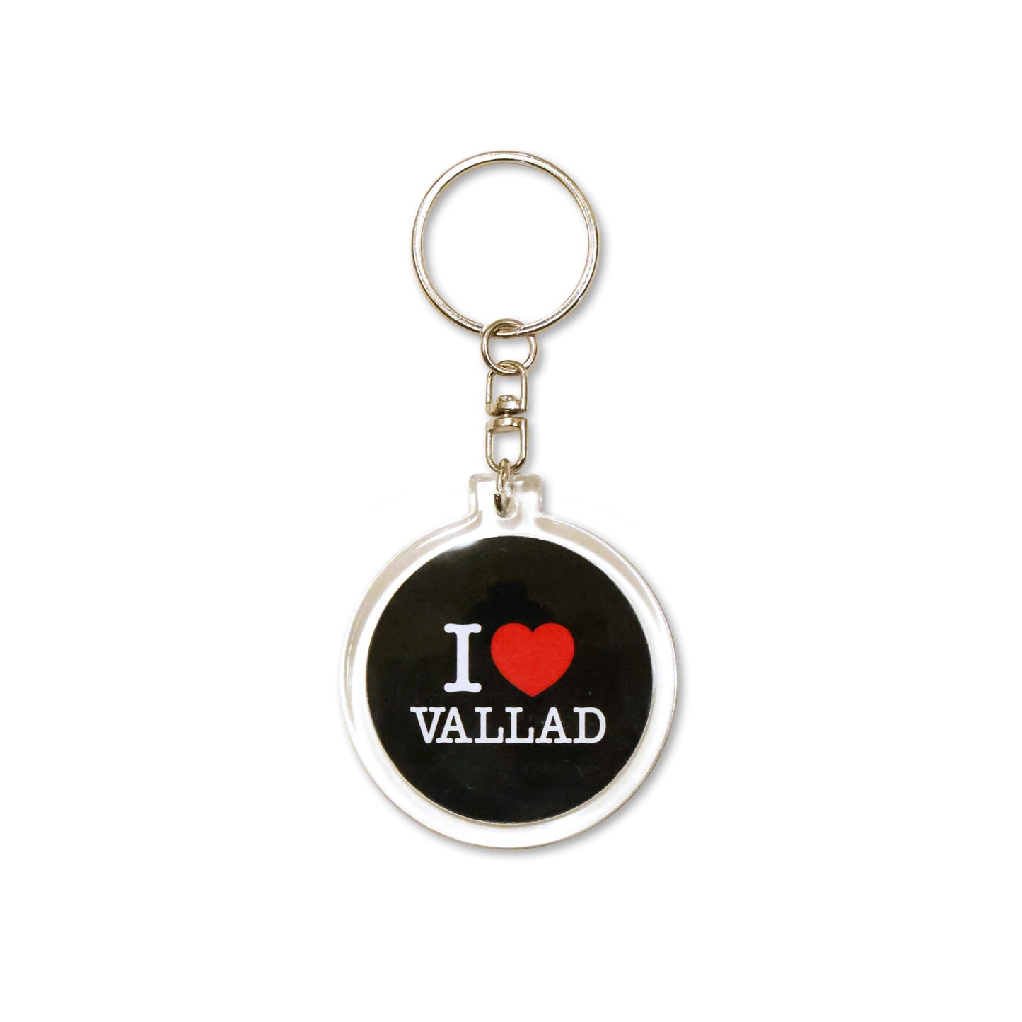 KEYRING I LOVE VALLAD BLACK