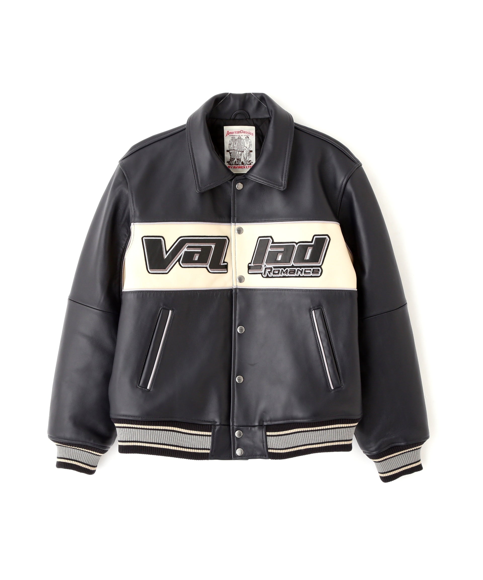 AVIREX VALLAD VARSITY 大人しい LEATHER JACKET M