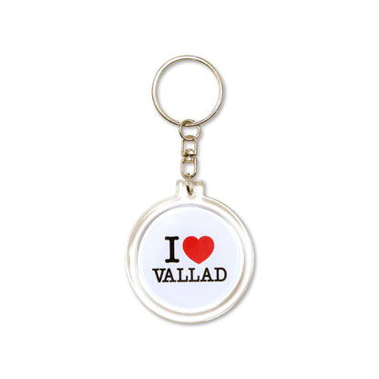 KEYRING  I LOVE VALLAD WHITE