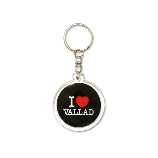 KEYRING  I LOVE VALLAD BLACK