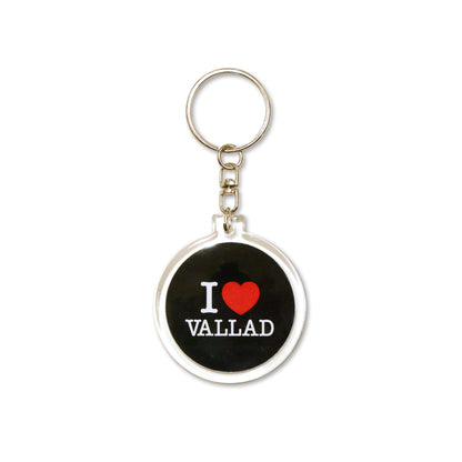 KEYRING  I LOVE VALLAD BLACK