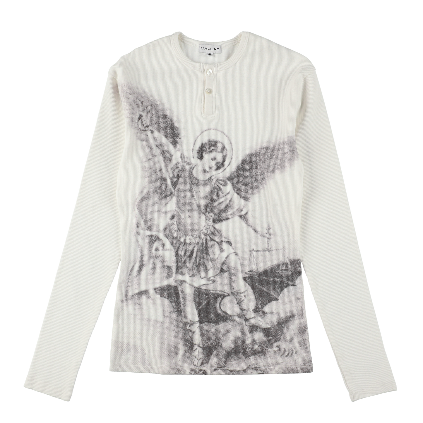 VALLAD V.HENRY NECK L/S ホワイト iO着用 サーマル M V.HENRY NECK L/S – VALLAD-STUDIO