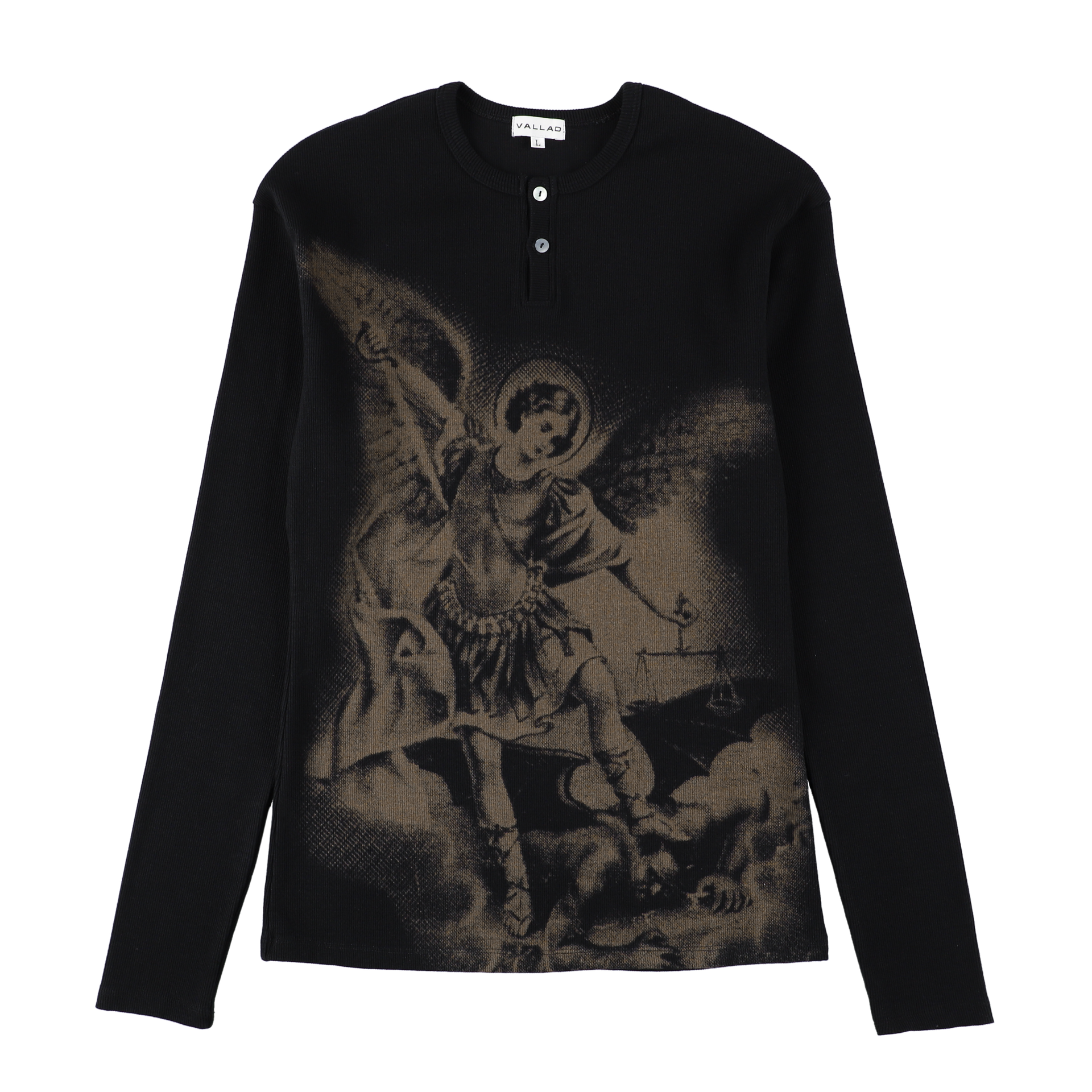 V.HENRY NECK 【VALLAD】ブラック　L V.HENRY NECK L/S – VALLAD-STUDIO