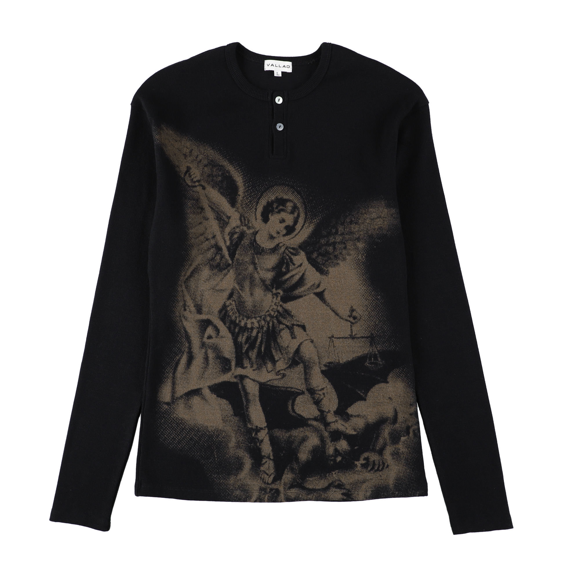 VALLAD V.HENRY NECK L/S サーマル ブラック Lサイズ V.HENRY NECK L/S – VALLAD-STUDIO