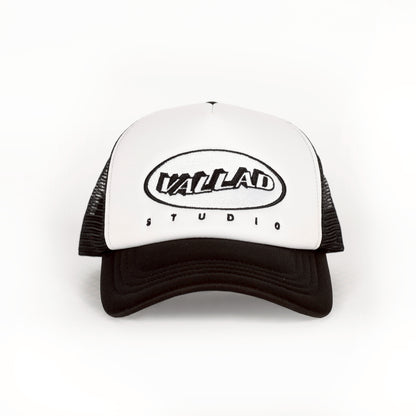 VALLAD LOGO MESH CAP BLK/WHT