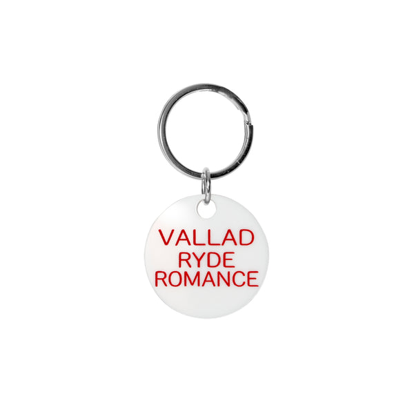 KEYRING VALLAD RYDE ROMANCE WHITE×RED – VALLAD-STUDIO